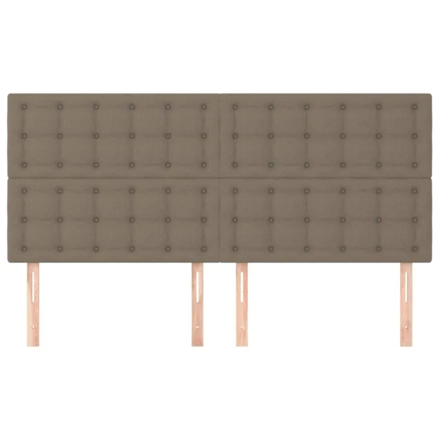 Tête de lit Taupe 180x5x118/128 cm Tissu
