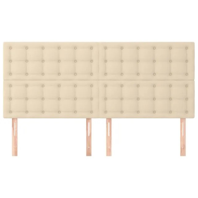 Tête de lit Crème 180x5x118/128 cm Tissu