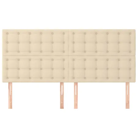 Tête de lit Crème 180x5x118/128 cm Tissu