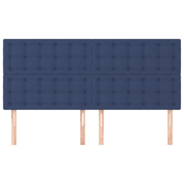 Tête de lit Bleu 180x5x118/128 cm Tissu