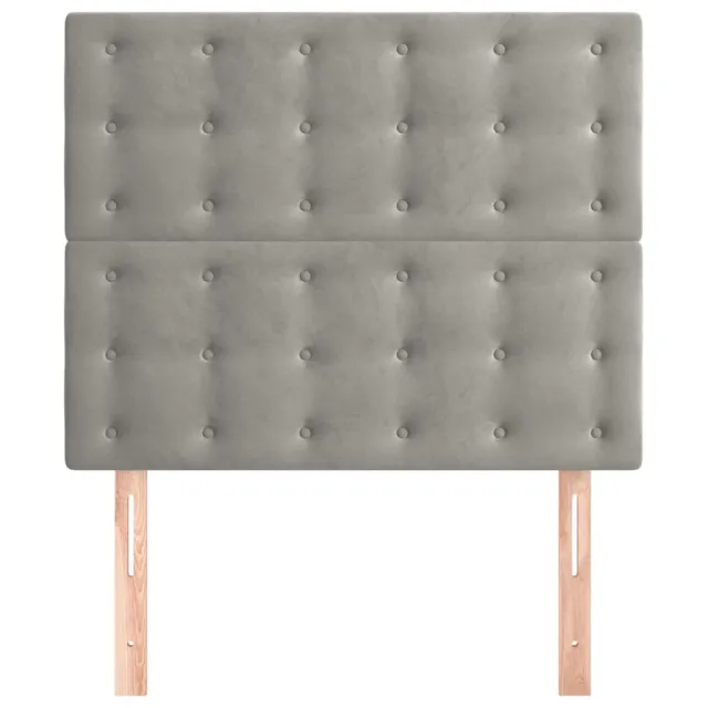 Tête de lit Gris clair 80x5x118/128 cm Velours