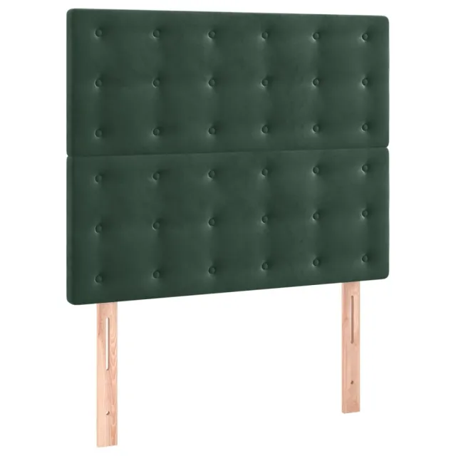 Tête de lit Vert foncé 80x5x118/128 cm Velours