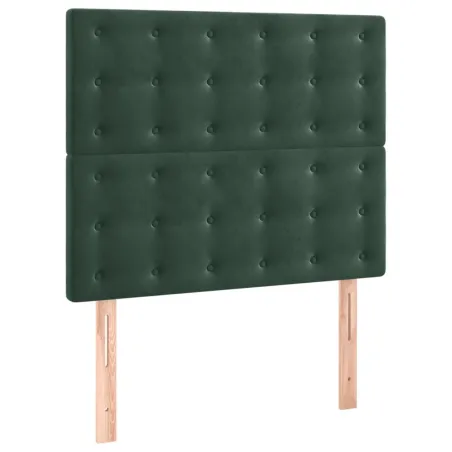 Tête de lit Vert foncé 80x5x118/128 cm Velours