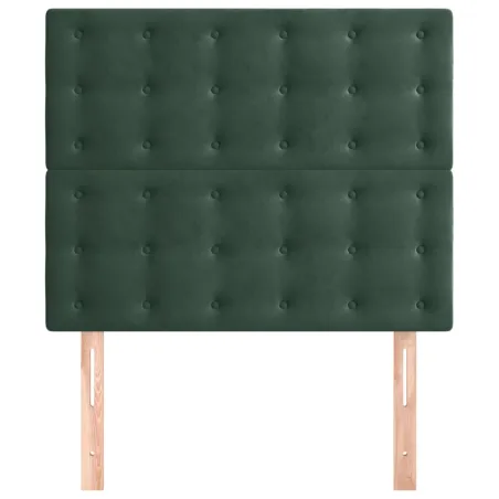 Tête de lit Vert foncé 80x5x118/128 cm Velours