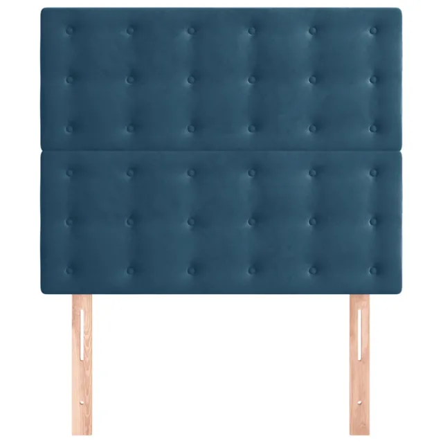 Tête de lit Bleu foncé 80x5x118/128 cm Velours