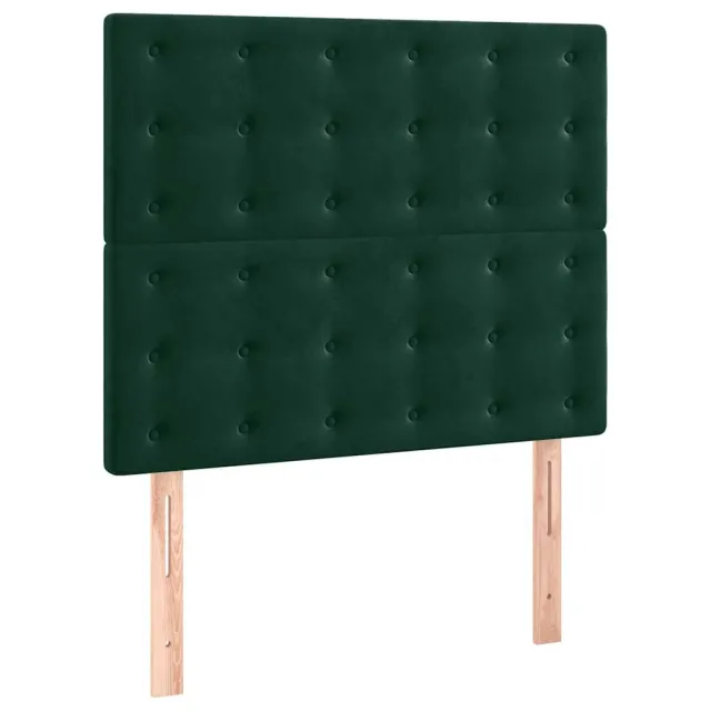 Tête de lit Vert foncé 90x5x118/128 cm Velours