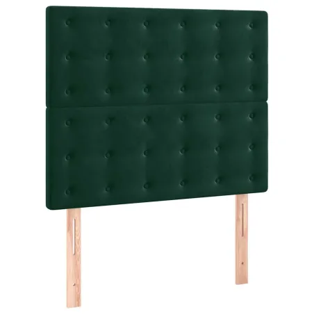 Tête de lit Vert foncé 90x5x118/128 cm Velours
