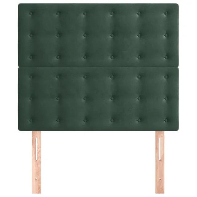 Tête de lit Vert foncé 90x5x118/128 cm Velours