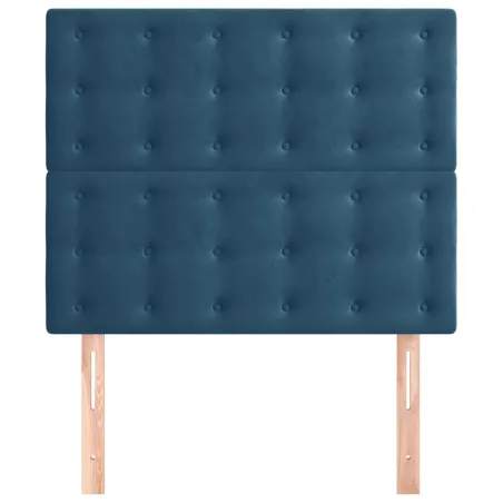 Tête de lit Bleu foncé 90x5x118/128 cm Velours