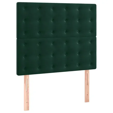 Tête de lit Vert foncé 100x5x118/128 cm Velours 2