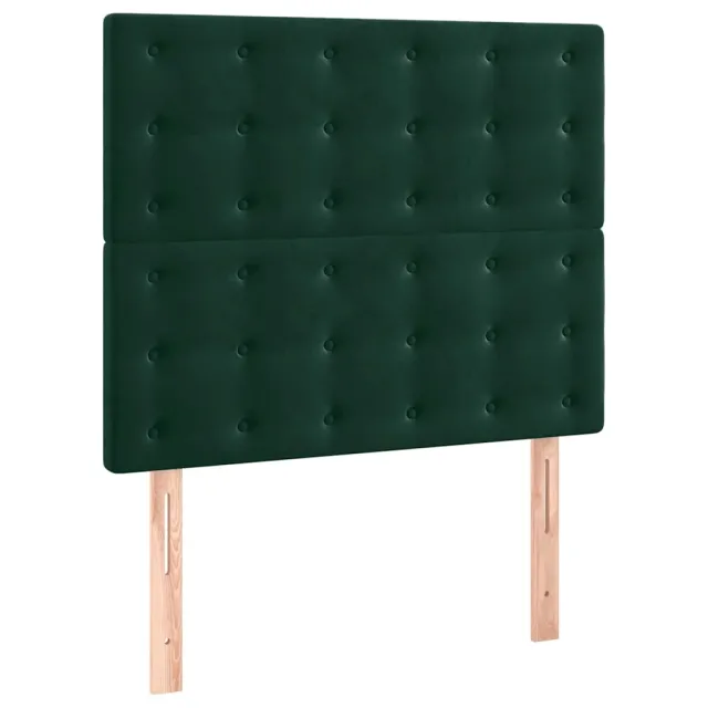 Tête de lit Vert foncé 100x5x118/128 cm Velours