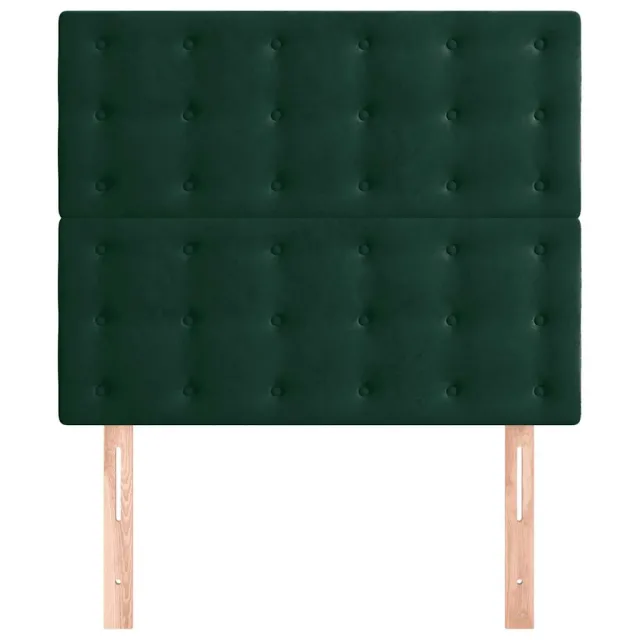 Tête de lit Vert foncé 100x5x118/128 cm Velours