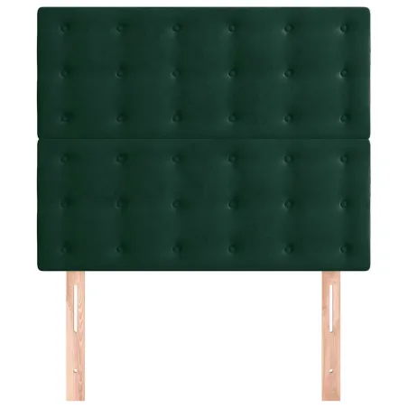 Tête de lit Vert foncé 100x5x118/128 cm Velours
