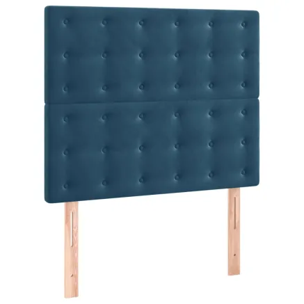 Tête de lit Bleu foncé 100x5x118/128 cm Velours 2