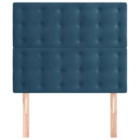 Tête de lit Bleu foncé 100x5x118/128 cm Velours