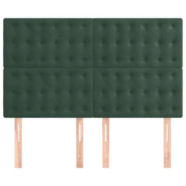 Tête de lit Vert foncé 144 x 5 x 118/128 cm Velours