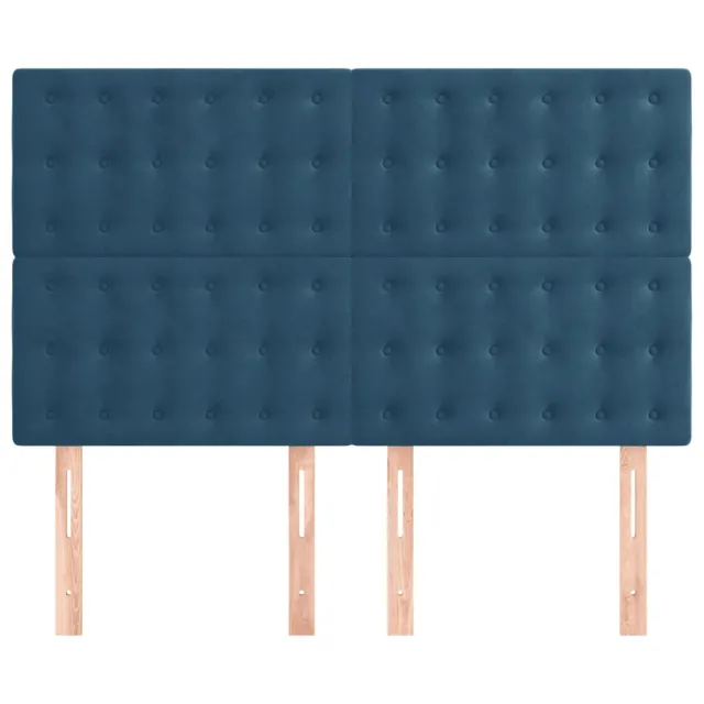 Tête de lit Bleu foncé 144 x 5 x 118/128 cm Velours