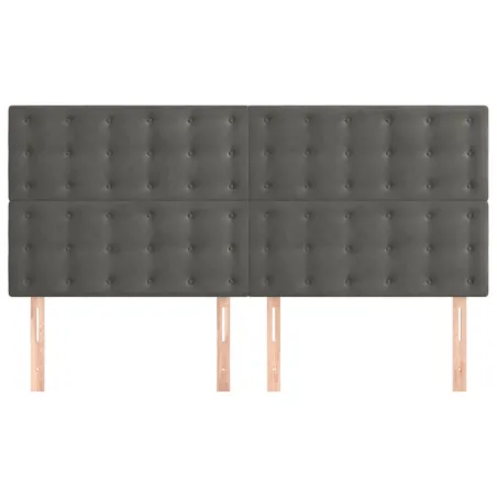 Tête de lit Gris foncé 160 x 5 x 118/128 cm Velours