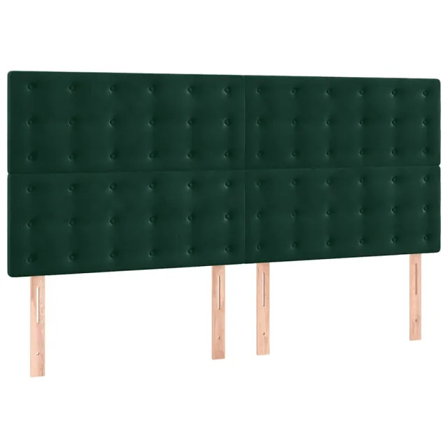 Tête de lit Vert foncé 160x5x118/128 cm Velours