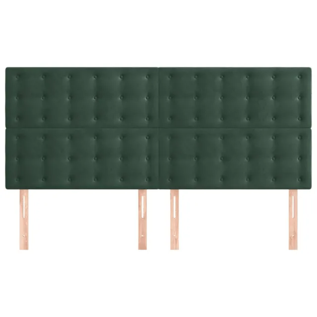 Tête de lit Vert foncé 160x5x118/128 cm Velours