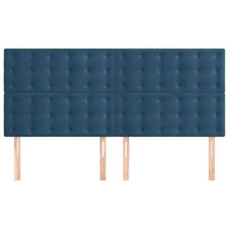 Tête de lit Bleu foncé 160 x 5 x 118/128 cm Velours