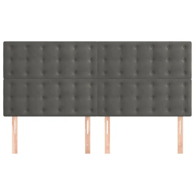 Tête de lit Gris foncé 180 x 5 x 118/128 cm Velours