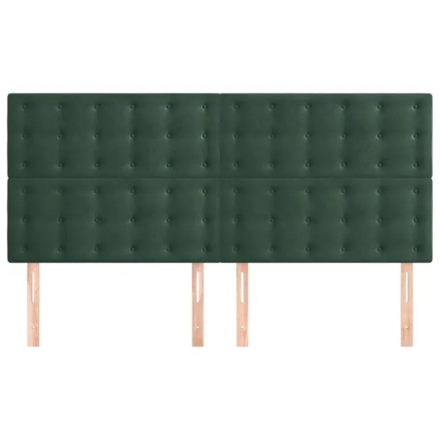 Tête de lit Vert foncé 180x5x118/128 cm Velours