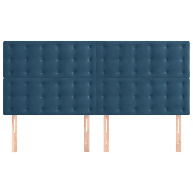 Tête de lit Bleu foncé 180 x 5 x 118/128 cm Velours