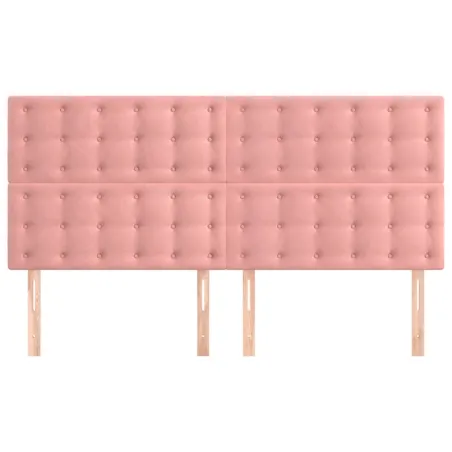 Tête de lit Rose 180x5x118/128 cm Velours
