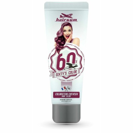 Semi-permanente kleurstof Hairgum Sixty's Color Magenta (60 ml)