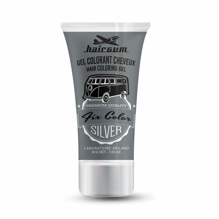 Colorazione non Permanente Hairgum Fix Color Argentato Gel Fissante Ex