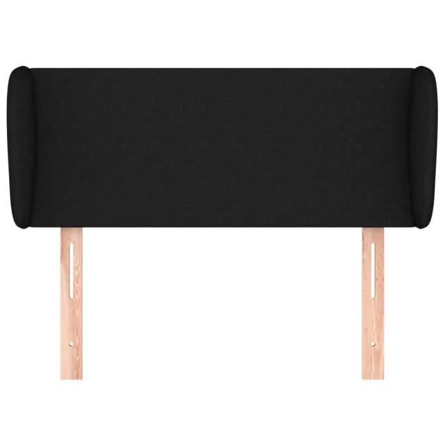 Tête de lit avec oreilles Noir 83x23x78/88 cm Tissu