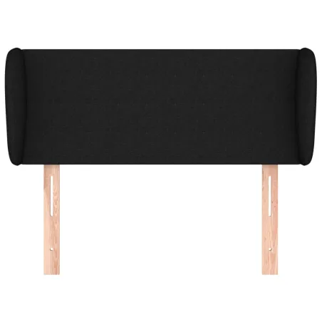 Tête de lit avec oreilles Noir 83x23x78/88 cm Tissu