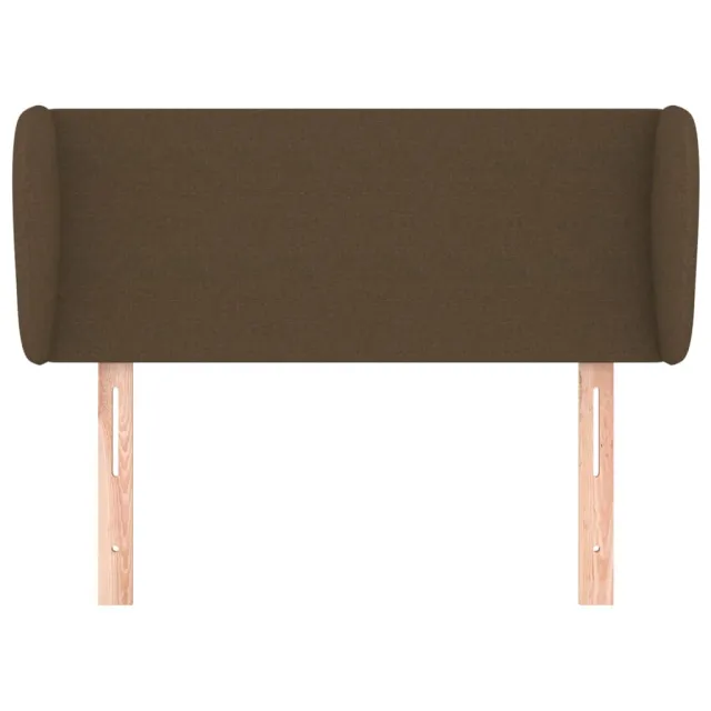 Tête de lit avec oreilles Marron Foncé 83x23x78/88 cm Tissu