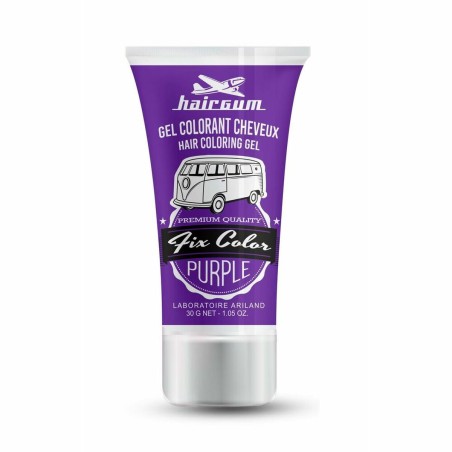 Coloración No Permanente Hairgum Fix Color Morado Gel Fijador (30 ml)