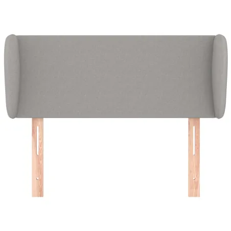 Tête de lit avec oreilles Gris clair 93x23x78/88 cm Tissu