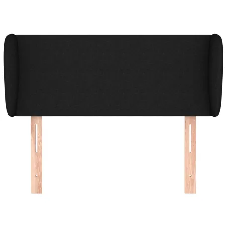 Tête de lit avec oreilles Noir 93x23x78/88 cm Tissu