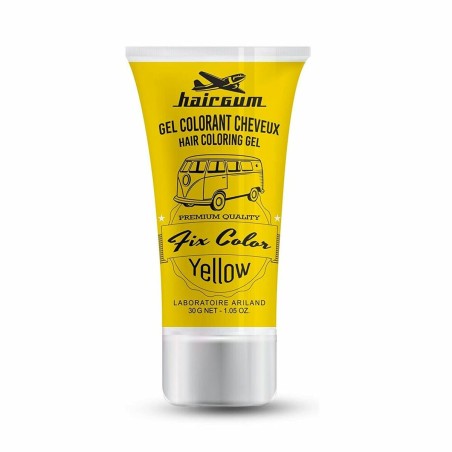 Niet-permanente kleur Hairgum Fix Color Geel Styling Gel (30 ml)