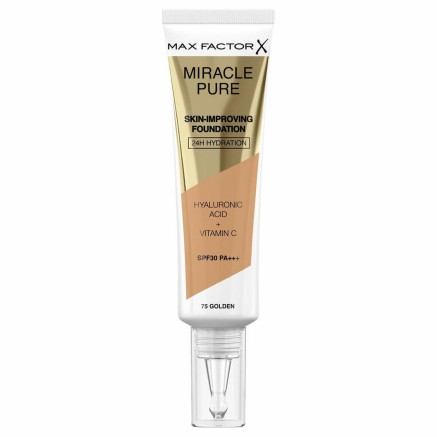 Base per Trucco Fluida Max Factor Miracle Pure 75-golden SPF 30 (30 ml