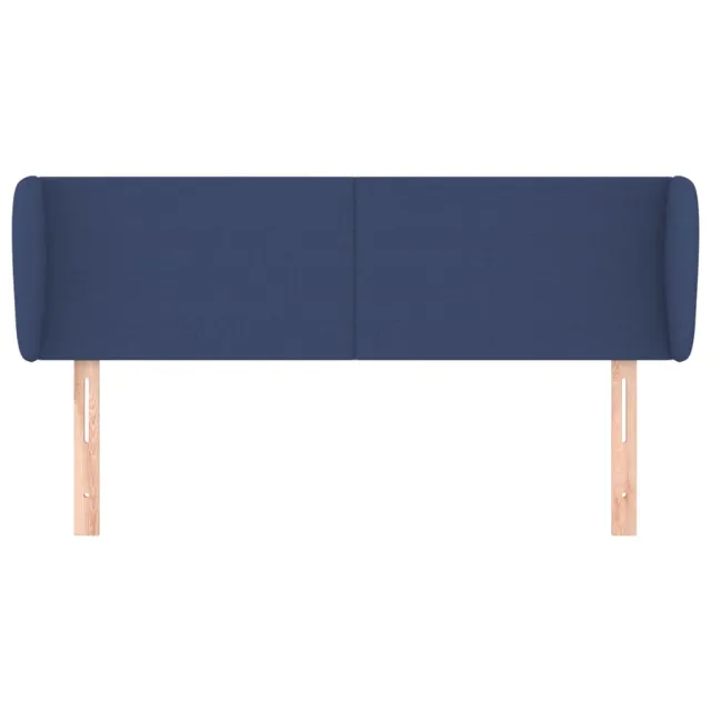 Tête de lit avec oreilles Bleu 103x23x78/88 cm Tissu