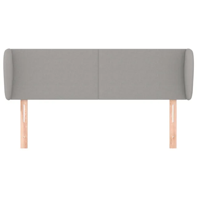 Tête de lit avec oreilles Gris clair 147x23x78/88 cm Tissu