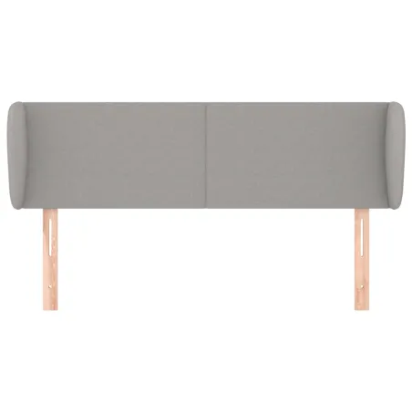 Tête de lit avec oreilles Gris clair 147x23x78/88 cm Tissu