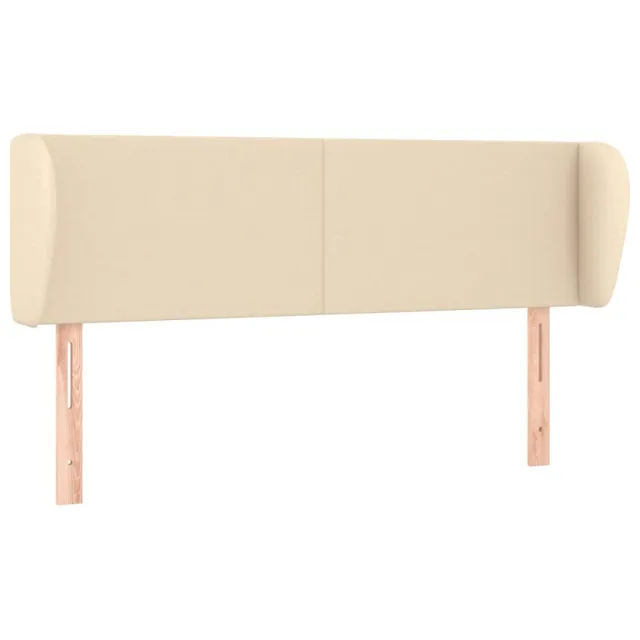 Tête de lit avec oreilles Crème 147x23x78/88 cm Tissu