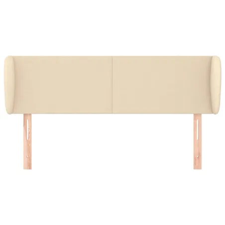 Tête de lit avec oreilles Crème 147x23x78/88 cm Tissu