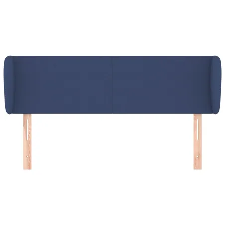 Tête de lit avec oreilles Bleu 147x23x78/88 cm Tissu