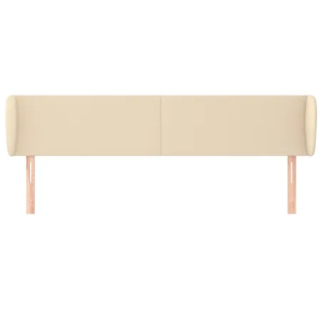 Tête de lit avec oreilles Crème 163x23x78/88 cm Tissu