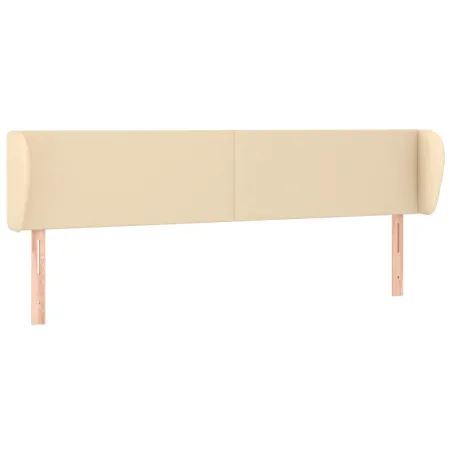 Tête de lit avec oreilles Crème 183x23x78/88 cm Tissu