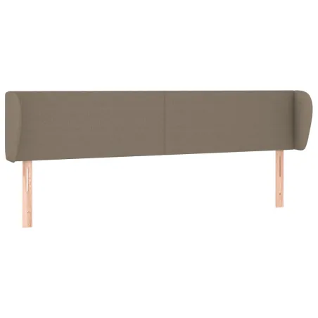 Tête de lit avec oreilles Taupe 203x23x78/88 cm Tissu