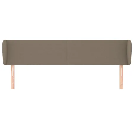 Tête de lit avec oreilles Taupe 203x23x78/88 cm Tissu