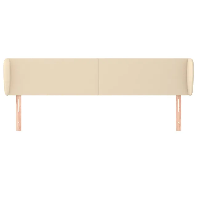 Tête de lit avec oreilles Crème 203x23x78/88 cm Tissu